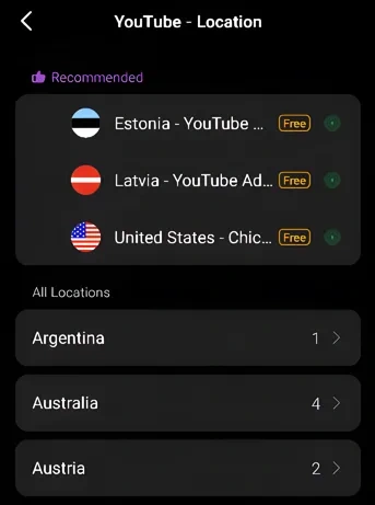 Mode APP YouTube
