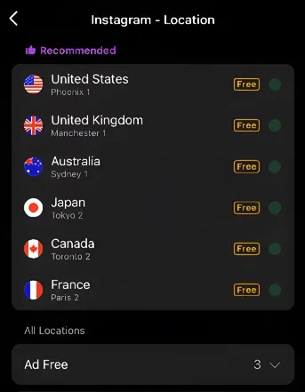 Emplacement gratuit Instagram